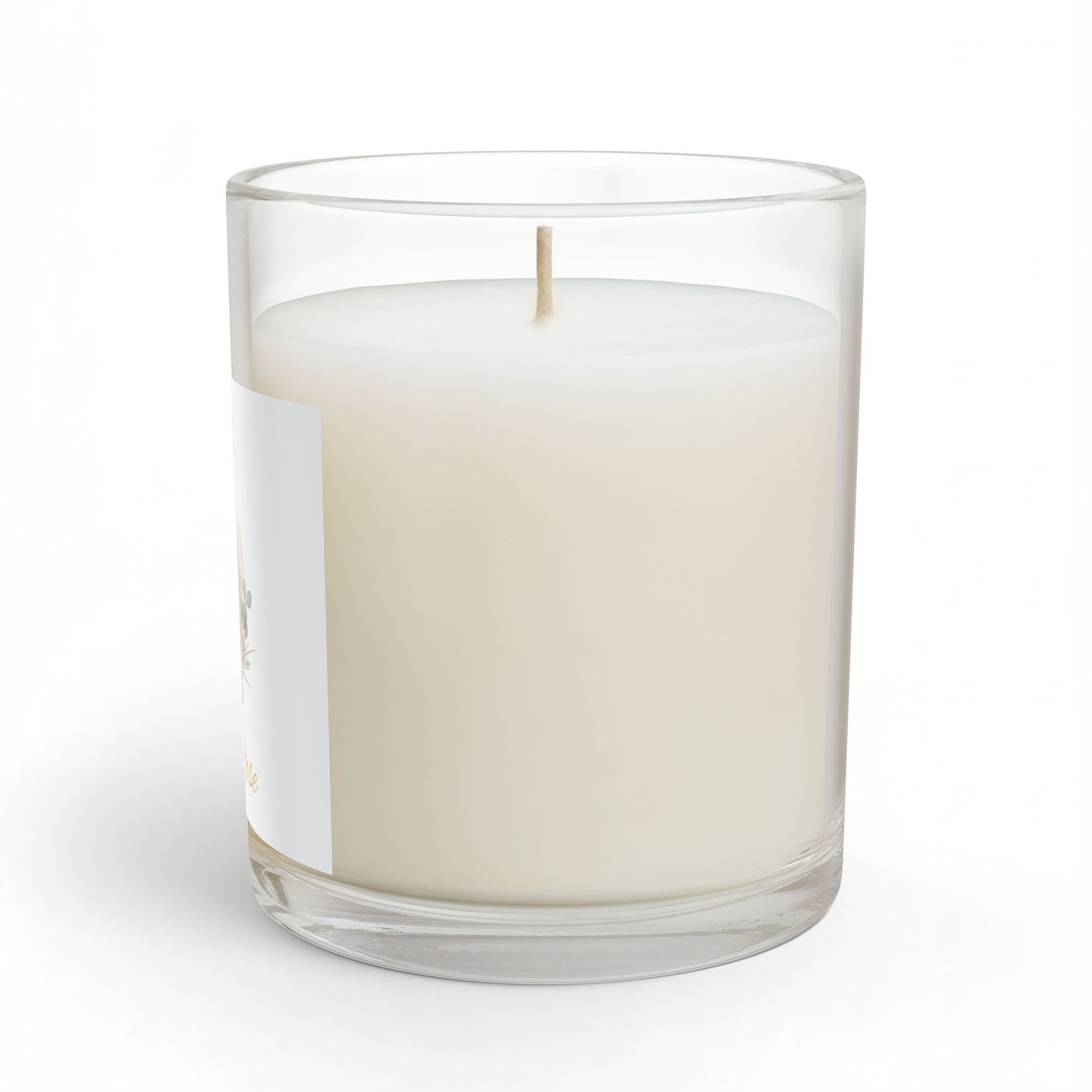 Beach Rose Glass Candle — 11oz Floral Scented Soy Candle