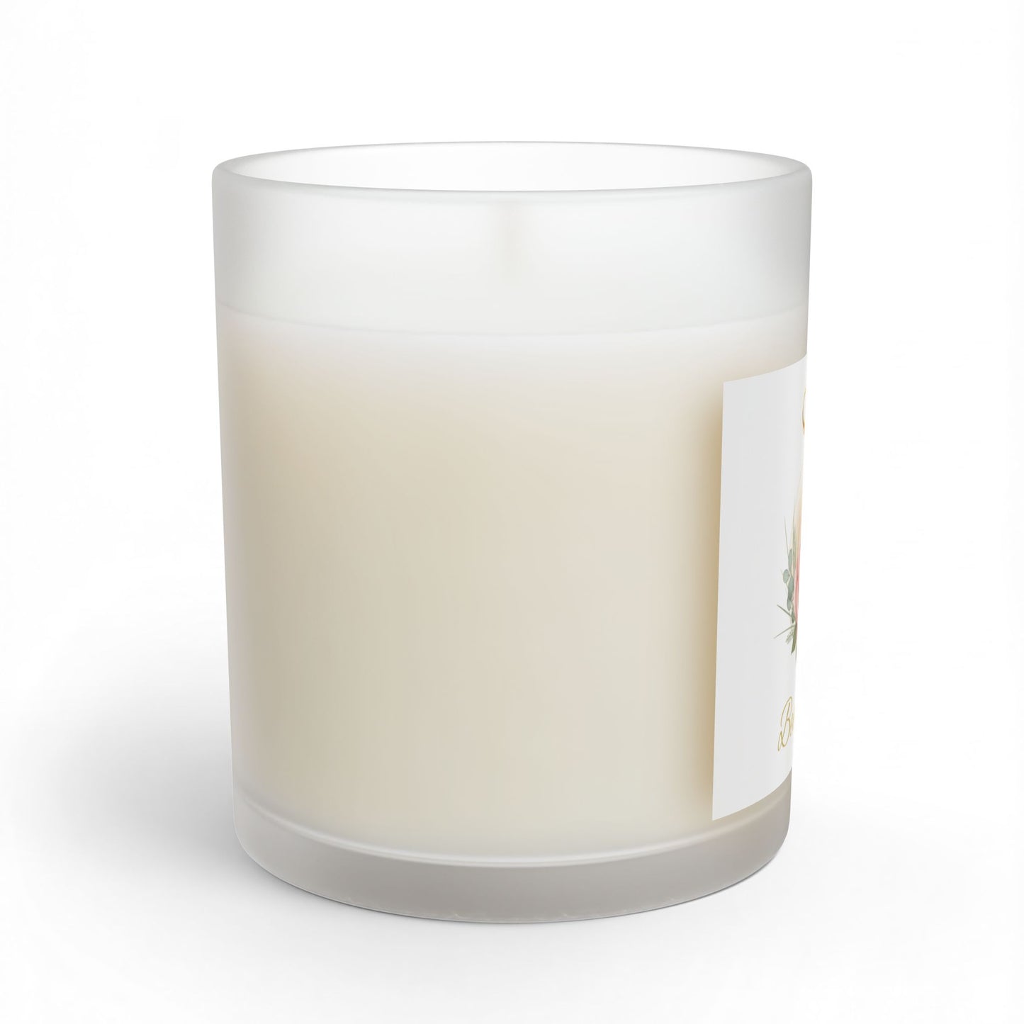 Beach Rose Glass Candle — 11oz Floral Scented Soy Candle