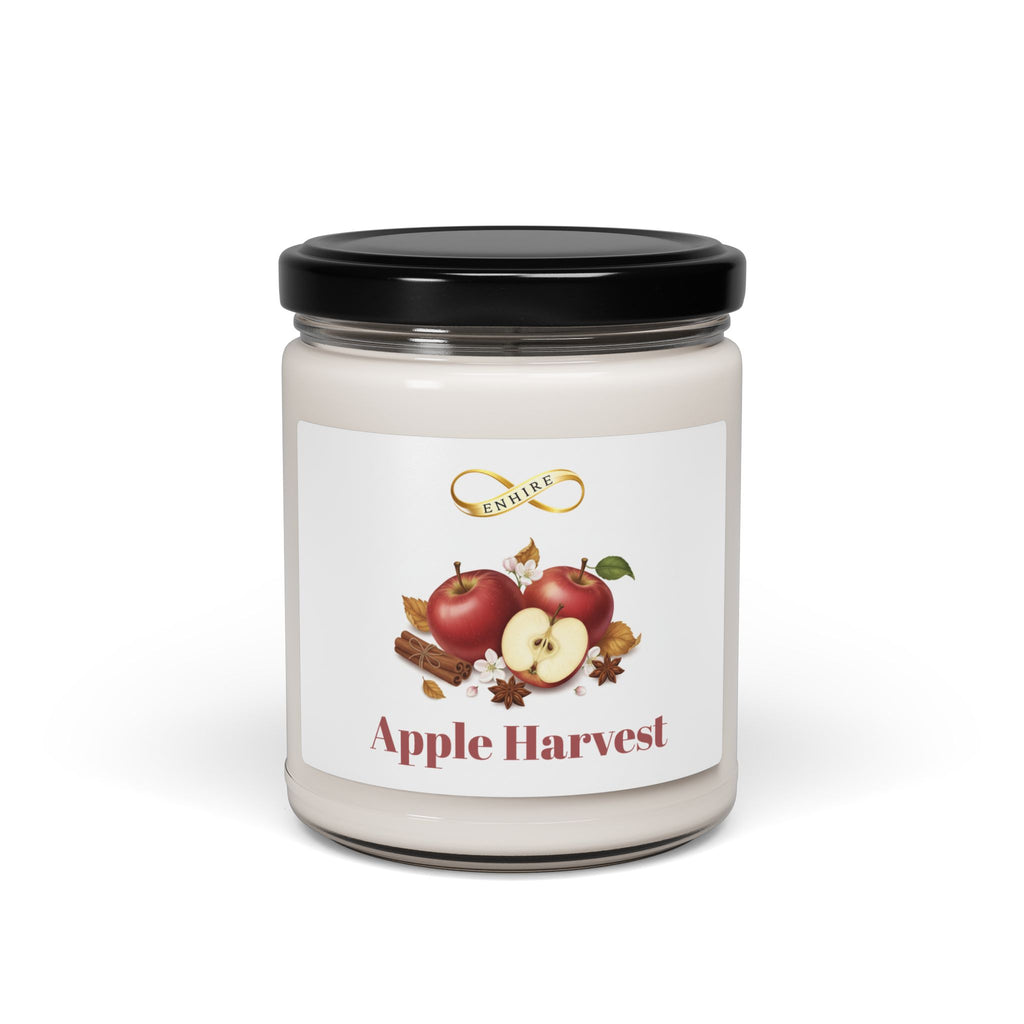 Apple Harvest Scented Soy Candle — 9oz Autumn Spice & Fresh Apple Jar Candle