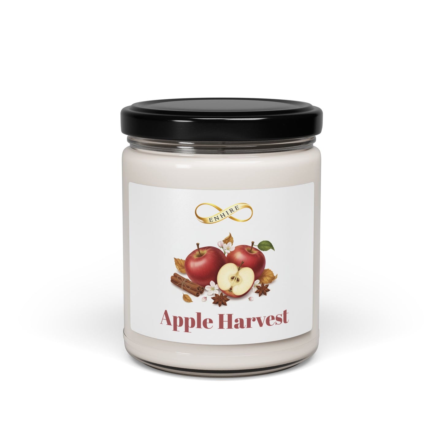 Apple Harvest Scented Soy Candle — 9oz Autumn Spice & Fresh Apple Jar Candle