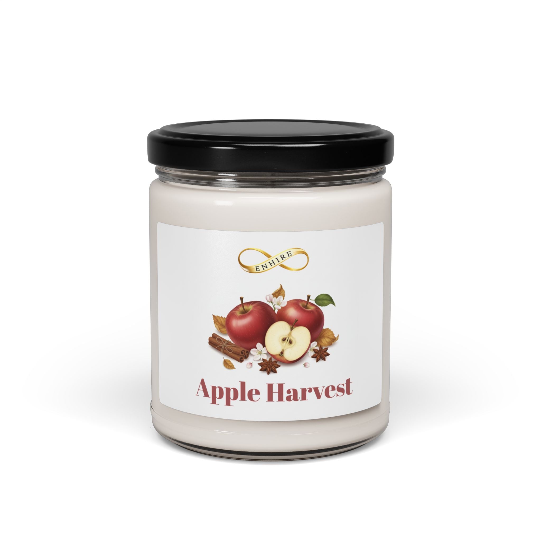 Apple Harvest Scented Soy Candle — 9oz Autumn Spice & Fresh Apple Jar Candle