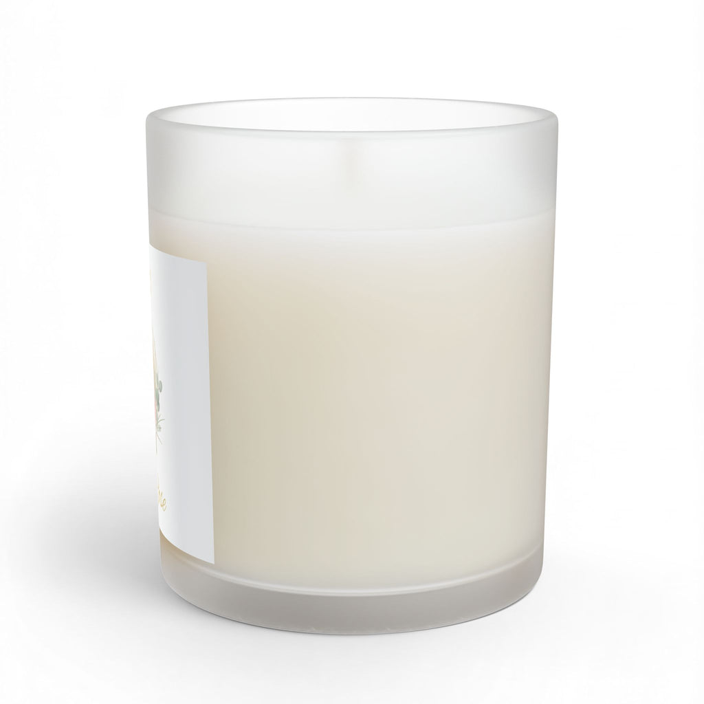 Beach Rose Glass Candle — 11oz Floral Scented Soy Candle