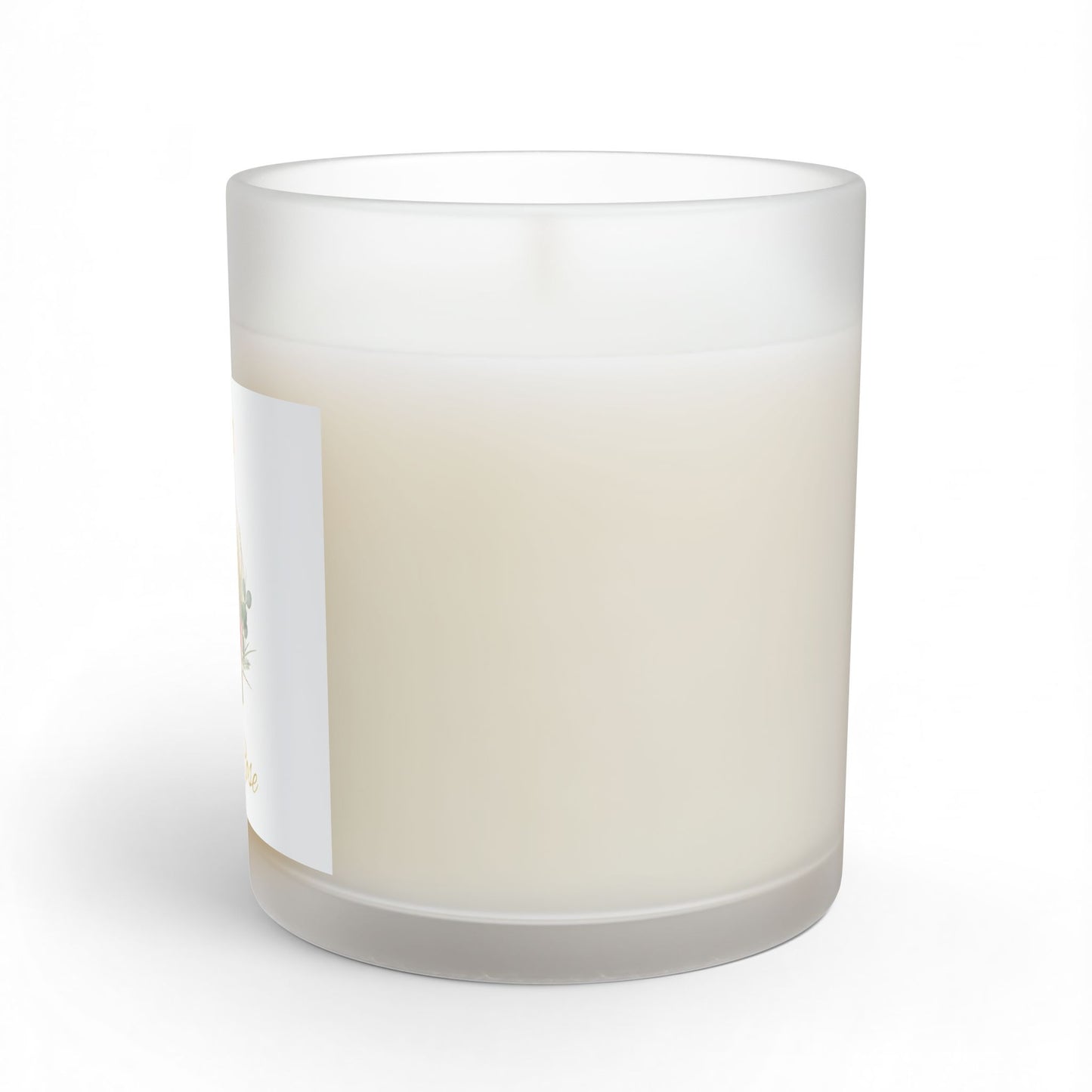 Beach Rose Glass Candle — 11oz Floral Scented Soy Candle